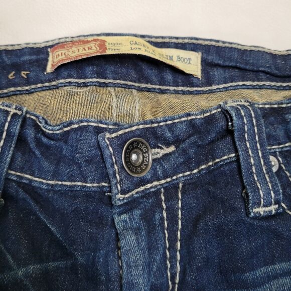 Big Star Casey K Slim Boot Low Rise Womens 28XL 32X25 Blue Jeans Bootcut Ankle - Picture 6 of 15